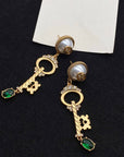 KEY SHAPED DANGLE GG EARRING