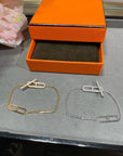 HM 18K ROSE GOLD DIAMOND PM EVER CHAINE D'ANCRE BRACELET ST