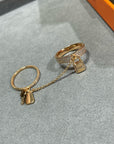 HM KELLY CLOCHETTE DOUBLE RING IN ROSE GOLD WITH DIAMONDS