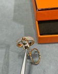 HM KELLY CLOCHETTE DOUBLE RING IN ROSE GOLD WITH DIAMONDS