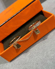 HM KELLY CLOCHETTE DOUBLE RING IN ROSE GOLD WITH DIAMONDS