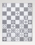 LV Checkmate Blanket Grey White