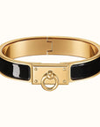 H RING LOCK BRACELET 12MM BLACK
