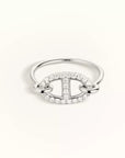 RONDE SMALL SILVER DIAMOND RING