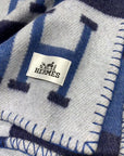 HM Avalon Throw Blanket Marine Wool Cashmere