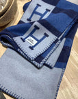 HM Avalon Throw Blanket Marine Wool Cashmere