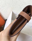 Kelly Long Wallet 20cm Brown Epsom Leather