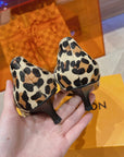 LV SINGLE LOW HEEL PUMP YELLOW LEOPARD