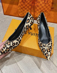 LV SINGLE LOW HEEL PUMP YELLOW LEOPARD