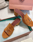 LP 25C Summer Charms Mules 55MM Kyoto Orange Suede 215032
