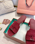 LP 25C Summer Charms Mules 55MM Merlot Pink Suede 215024
