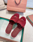 LP 25C Summer Charms Mules 55MM Merlot Pink Suede 215024