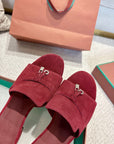 LP 25C Summer Charms Mules 55MM Merlot Pink Suede 215024
