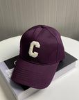 Celin Cap Dark Purple Cotton Twill Fabric 210444