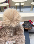 BEANIE HAT IN CAMEL BEIGE SOLF FLEECE 419713