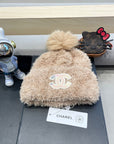 BEANIE HAT IN CAMEL BEIGE SOLF FLEECE 419713