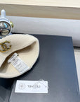 BEANIE HAT IN WHITE WOOL 419782