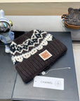 KNIT BEANIE HAT CHOCOLATE BROWN 428240