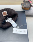 KNIT BEANIE HAT CHOCOLATE BROWN 428240