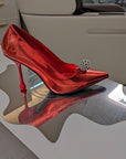 Jimmy 25 Orb Pump 100 Red Patent Leather 240044
