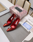 Jimmy 25 Orb Pump 100 Red Patent Leather 240044