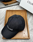 Celin Cap Black Denim Fabric 210356