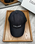 Celin Cap Black Denim Fabric 210356