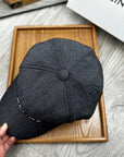 Celin Cap Black Denim Fabric 210356