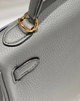 HM KELLY 25CM GRAY TOGO GOLD HARDWARE