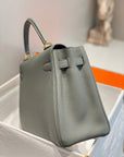 HM KELLY 25CM GRAY TOGO GOLD HARDWARE