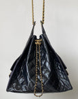 CC 25C Hobo Bags 40cm Black Calfskin