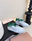 Miu 25C Sneakers White mix Green Leather 235747