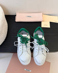 Miu 25C Sneakers White mix Green Leather 235747