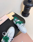 Miu 25C Sneakers White mix Green Leather 235747