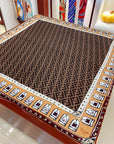 FOULARD 140 CM IN BROWN FF SILK CASHMERE