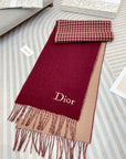 SCARF 180 CM IN BURGUNDY RED CASHMERE 419821