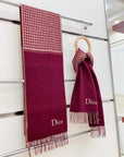 SCARF 180 CM IN BURGUNDY RED CASHMERE 419821