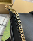 JACKIE NOTTE MINI BAG 19 IN BLACK CALFSKIN GOLD HARDWARE