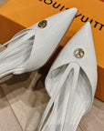 LV LOW HEEL SLINGBACK WHITE