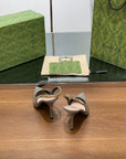 GG HIGH SLINGBACK 10.5 CM IN DOVE GREY GLOSSY CALFSKIN