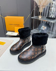 LV Aspen Platform Ankle Boot Dark Brown Monogram Cowhide