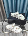 CC 25C Dad Mule White Grained Calfskin