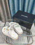 CC 25C Dad Mule White Grained Calfskin