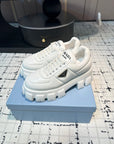 PRA MONOLITH BRUSHED LACE-UP SHOES WHITE LAMBSKIN