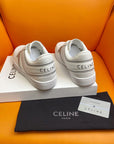 TRAINER LOW LACE-UP SNEAKER IN CALFSKIN OPTIC WHITE SILVER