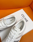 TRAINER LOW LACE-UP SNEAKER IN CALFSKIN OPTIC WHITE SILVER