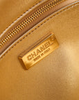 25C Flap Bag 21cm Dense Sequin White Calfskin