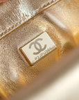 25C Flap Bag 21cm Dense Sequin White Calfskin