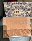 SCARF 180 CM IN CAMEL BEIGE CASHMERE AND WOOL 408838