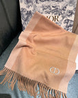 SCARF 180 CM IN CAMEL BEIGE CASHMERE AND WOOL 408838